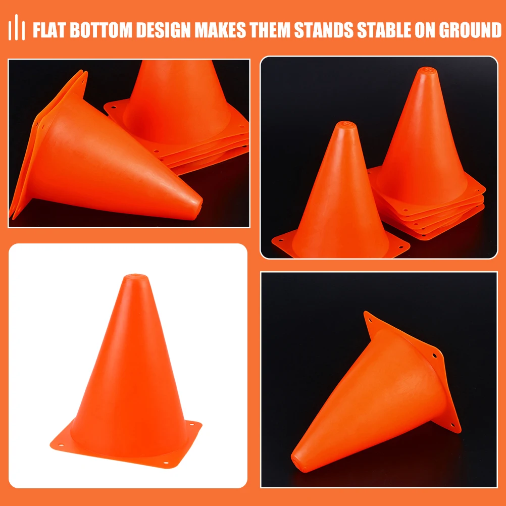 

16pcs Skating Soccer Obstacle Training Cones Bright Stackable Light Weight Sports Marker Football Roller Skating Disc Agility