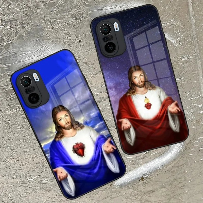 Divine Mercy Jesus Cross Phone Case For Xiaomi 12 X Redmi Note 10 11 S Lite 9 T 8 Pro POCO F3 Toughened Glass