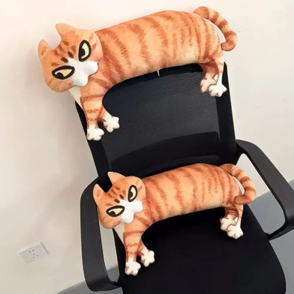 Creative 3D Printing Cat Pendant Stuffed Animal Abstract Doll Cats Pillow Realistic Simulation Cat Sofa Cushion Home Decor