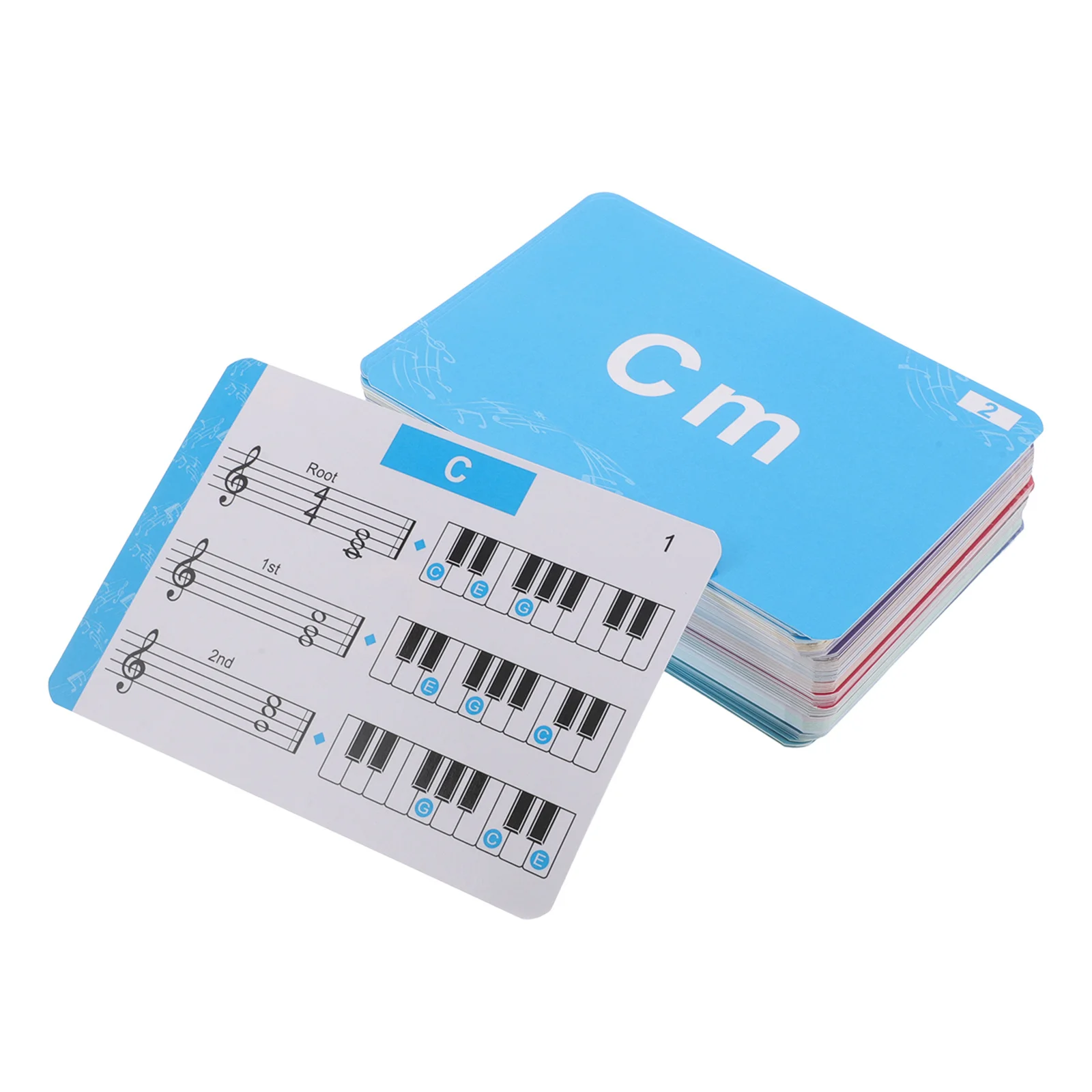 1Set Piano Chord Practice Cards Professional Portable Flashcards for Beginners Essential Chords Diagram Learning Tool