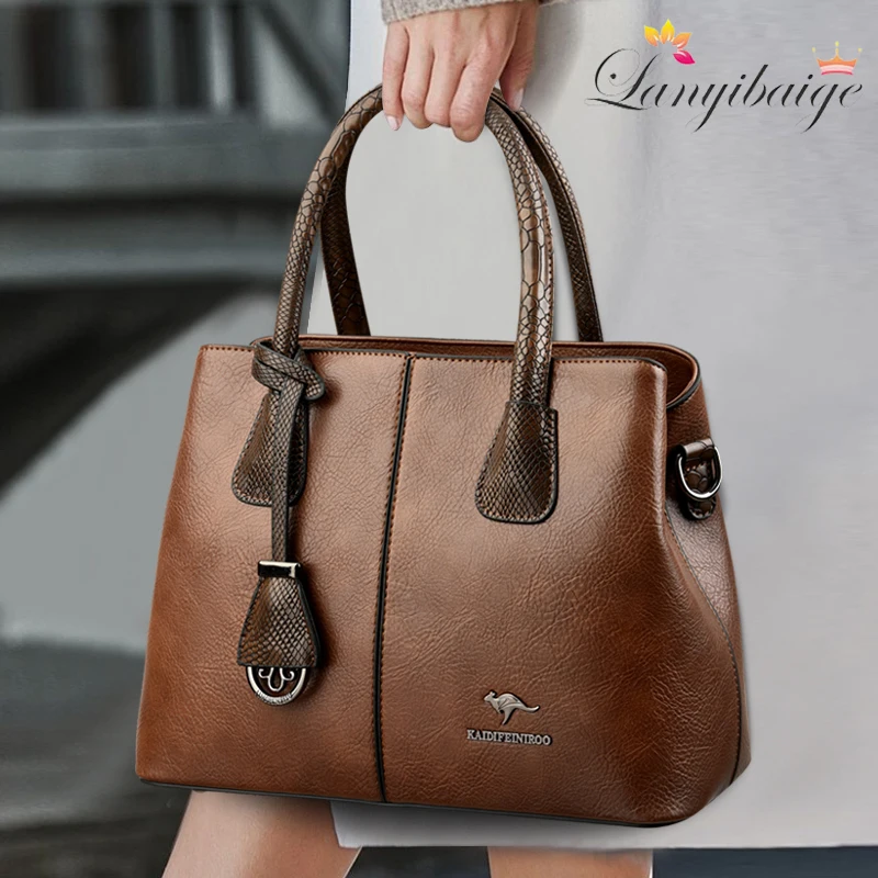 

3 layers Large capacity Womens Bag Casual Tote Bag Leather Shoulder Bags Luxury Handbags Women Bags Designer Women Crossbody bag