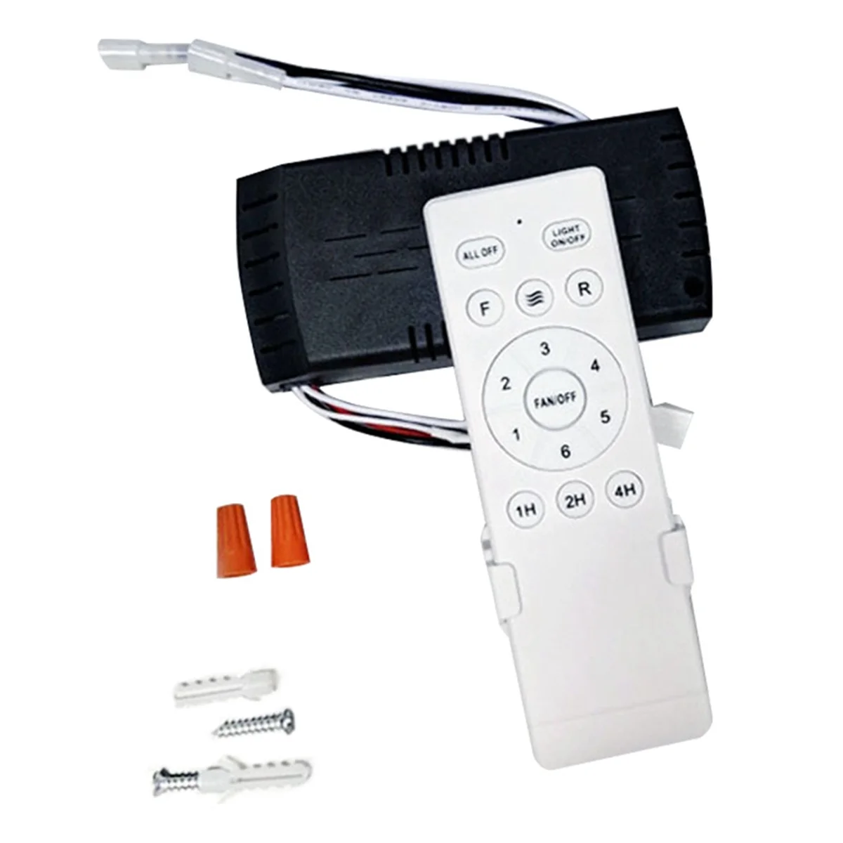 Universal Ceiling Fan Remote Control Kit Replacement, 6-Speed & Timing, Remote Replacement for DC Ceiling Fan Light