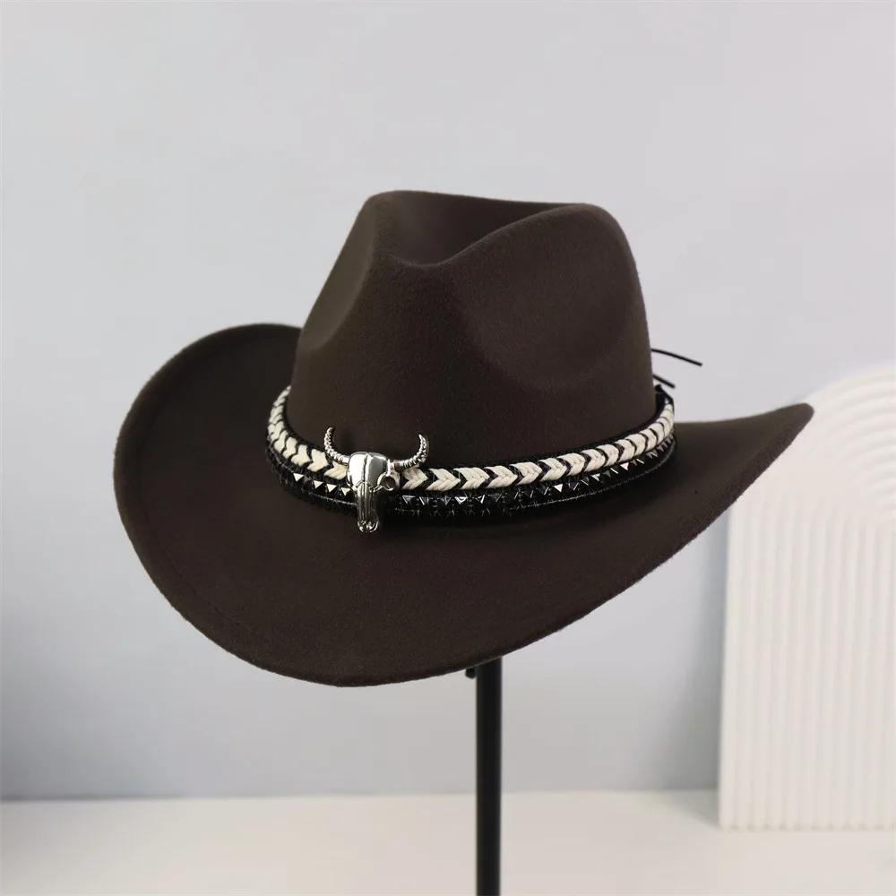 2026 1 Stück Neuer Herzförmiger Cowboy-Kopfschmuck Filzhut Neuer Outdoor-Hut für Männer und Frauen Ritterhut – Detail 12