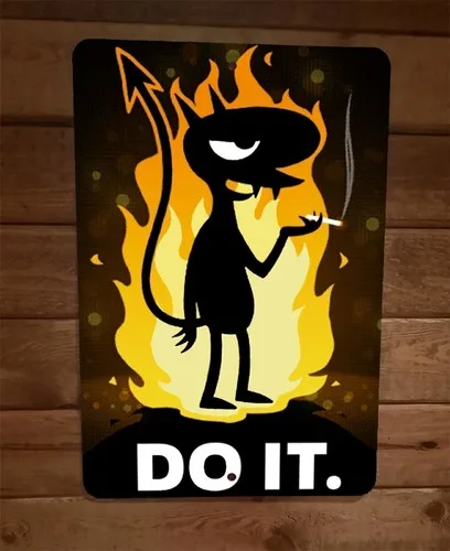 Do It Demon  Metal Wall Sign