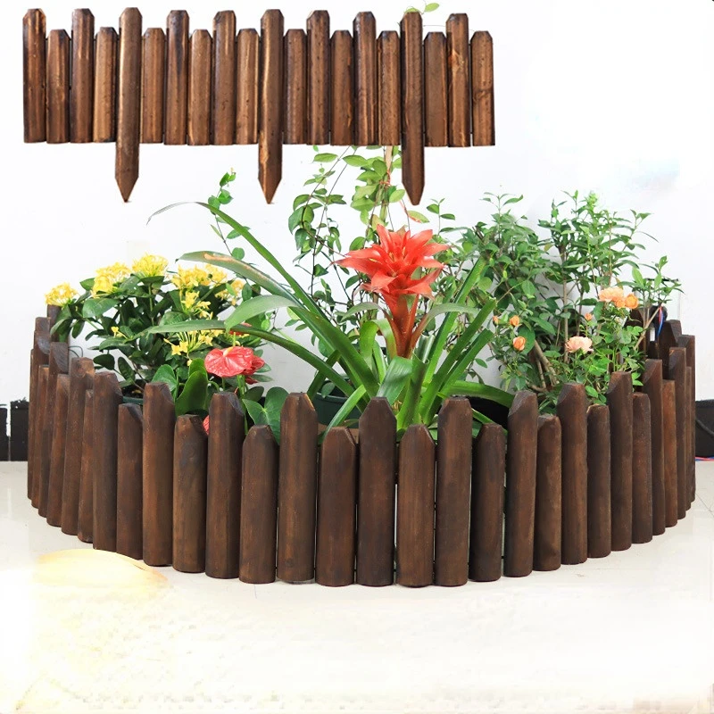 

Anti Corrosion Wooden Garden Fence Outdoor Courtyard Flower Bed Inserted Small Fence Outdoor Decorative Wooden Garden Trellis