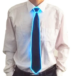 Holiday Light Up Supplies Mens Tie Costume Accessories Decoration Glowing LED Light up Tie For Nightclub Dark Night