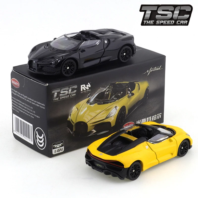 TSC 1/64 Bugadi Mistral voiture alliage jouets véhicule à moteur moulé sous pression modèle en métal enfants cadeau de noël jouets pour garçons