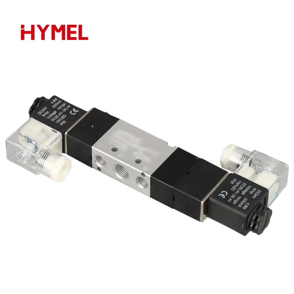5-Wege-3 Position 1/4" pneumatisches Magnetventil DC12V DC24V AC110V AC220V mit 4 6 8 10 12mm Armaturenanschluss 4V230C-08