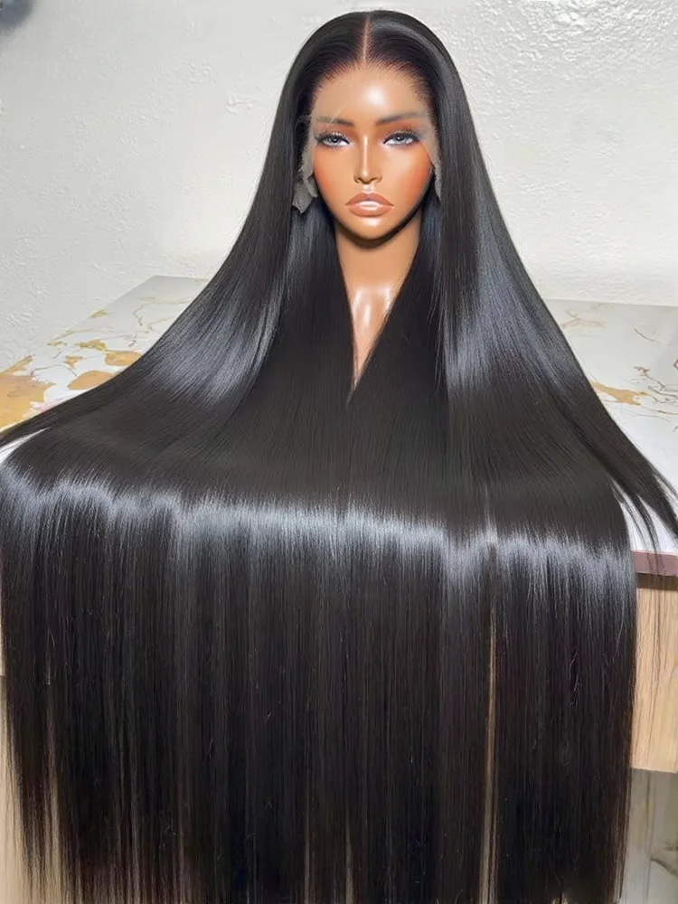 Cutebla 250% مستقيم الدانتيل الجبهة الباروكات شعر الإنسان 30 40 بوصة العظام شعر طبيعي مفرود شعر مستعار 13x4 13x6 HD الدانتيل الباروكة الأمامية