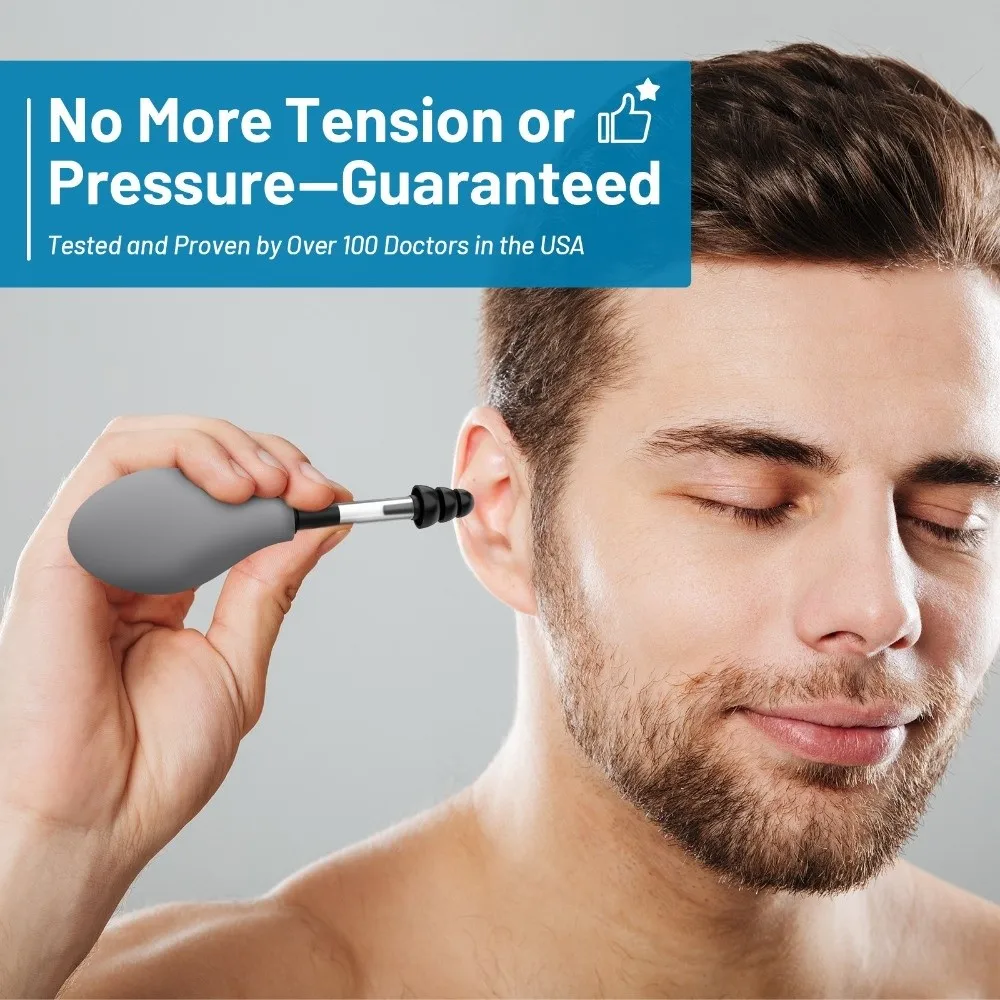 

Silicone Ear Pressure Tool Reduce Tension Portable Inner Ear Pressure Tool Black Grey Earplugs Relief Suction Device