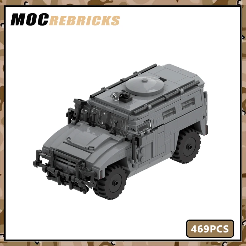 

Military Combat Weapons GAZ-2330 Vehicles MOC Building Block Series Personnel Carrier Educational Assembled Toys Brick Kid Gifts