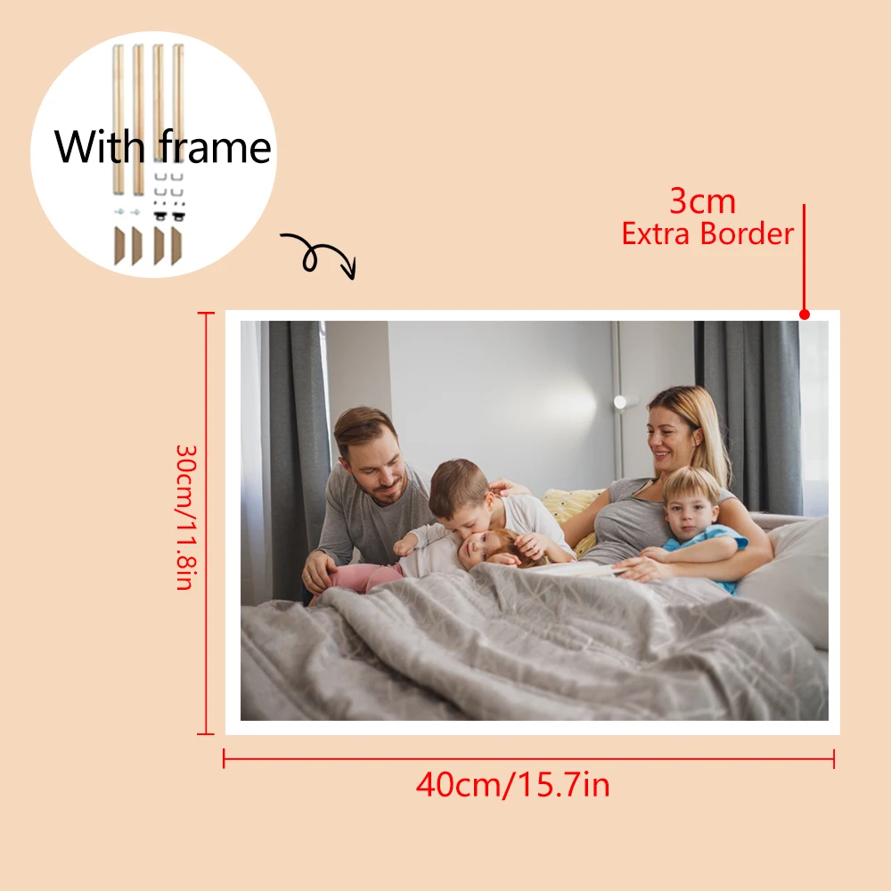 صور شخصية مخصصة مع إطارات قماش لوحات ملصقات مخصصة هدايا عيد الميلاد صور فنية للحيوانات الأليفة صور الزفاف شعار الأعمال #4