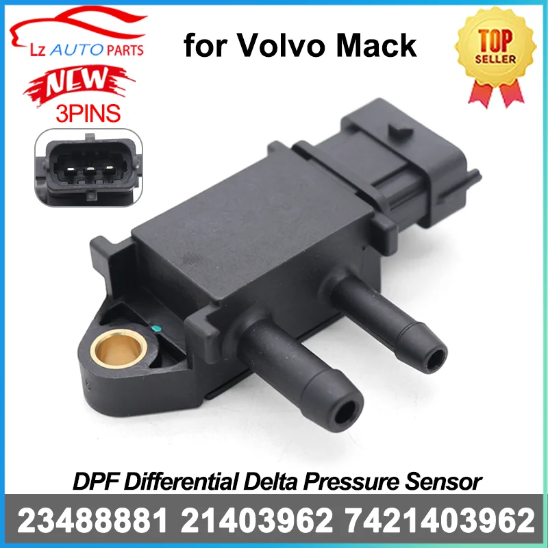 Sensor de pressão Delta diferencial DPF 23488881 21403962 24405156   Para motor de caminhões Volvo Mack D11 D13 MP8 MP7 7421403962