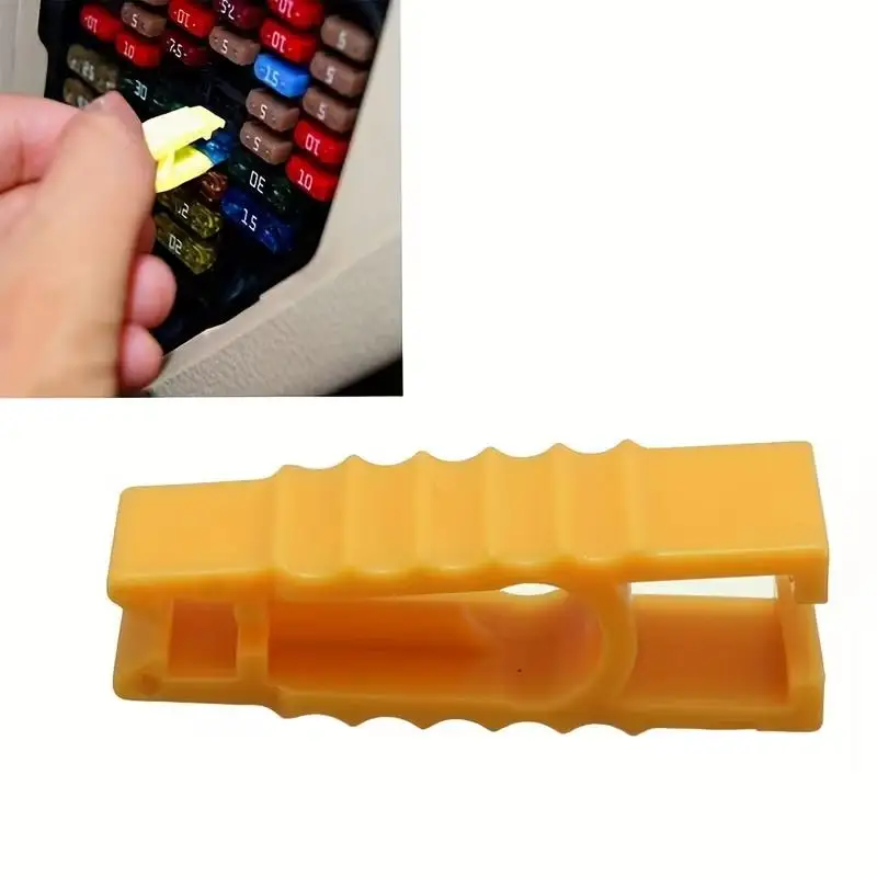 10PCS Micro Car Fuse Puller Clip Yellow Plastic Plier Tweezers Installation Tool Automobile Extractor