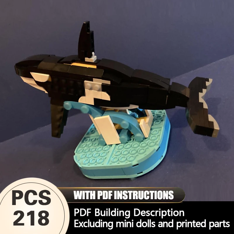 

Creators Animal Series Model MOC Building Bricks Orca Modular Technology Gifts Holiday Assemble Children Toys Suit