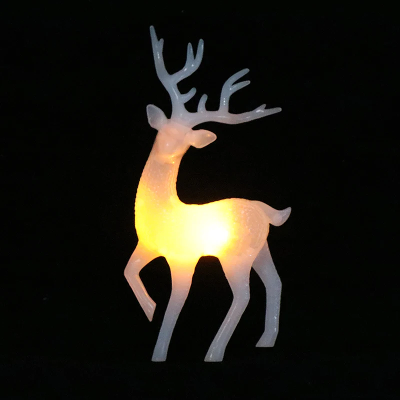 1Pc Christmas Sika Deer Elk Reindeer Fairy Animal Statue Home Simulation Shop Display Cabinet Ornaments Tale Garden Props