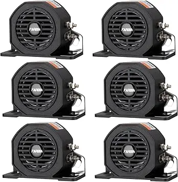 

6Pcs Truck Back up Alarm110dB 12V-48V DC Car Reverse Alarm Horn Heavy-Duty Backup Warning Reversing Warning Alarms Waterproof B