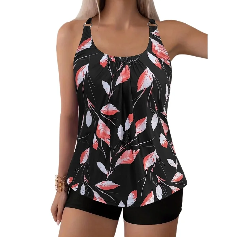 roupa-de-banho-feminina-tankini-2-pecas-roupa-de-banho-regular-2-pecas-lindo-estampa-floral-roupa-de-banho-esportiva-roupa-de-praia-s-2xl