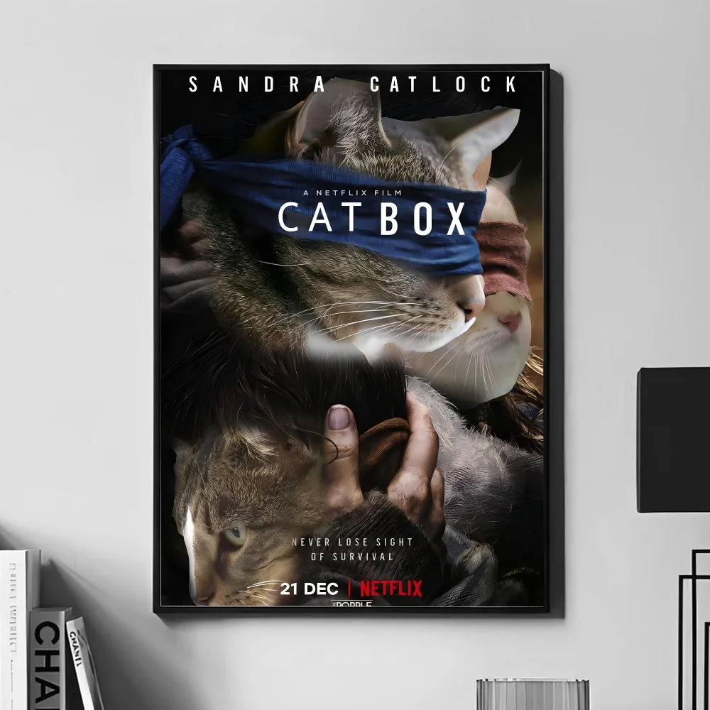 Póster de película de Hollywood de gato, arte de pared, decoración del hogar, pintura Digital, sala de estar, restaurante, cocina