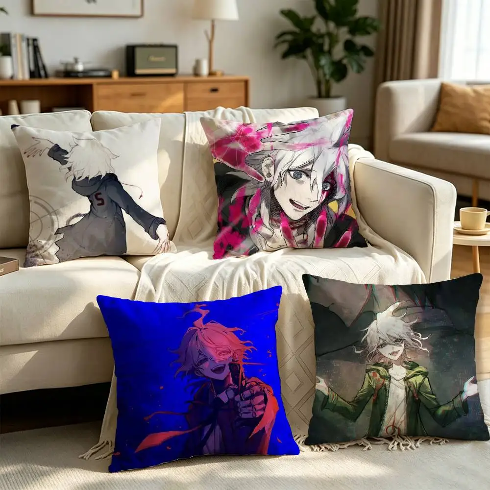 

Danganronpa Game N-Nagito Komaeda Pillow cover Soft Microfiber Pillowcase Home Sofa Decor Surprise Decorative printed.