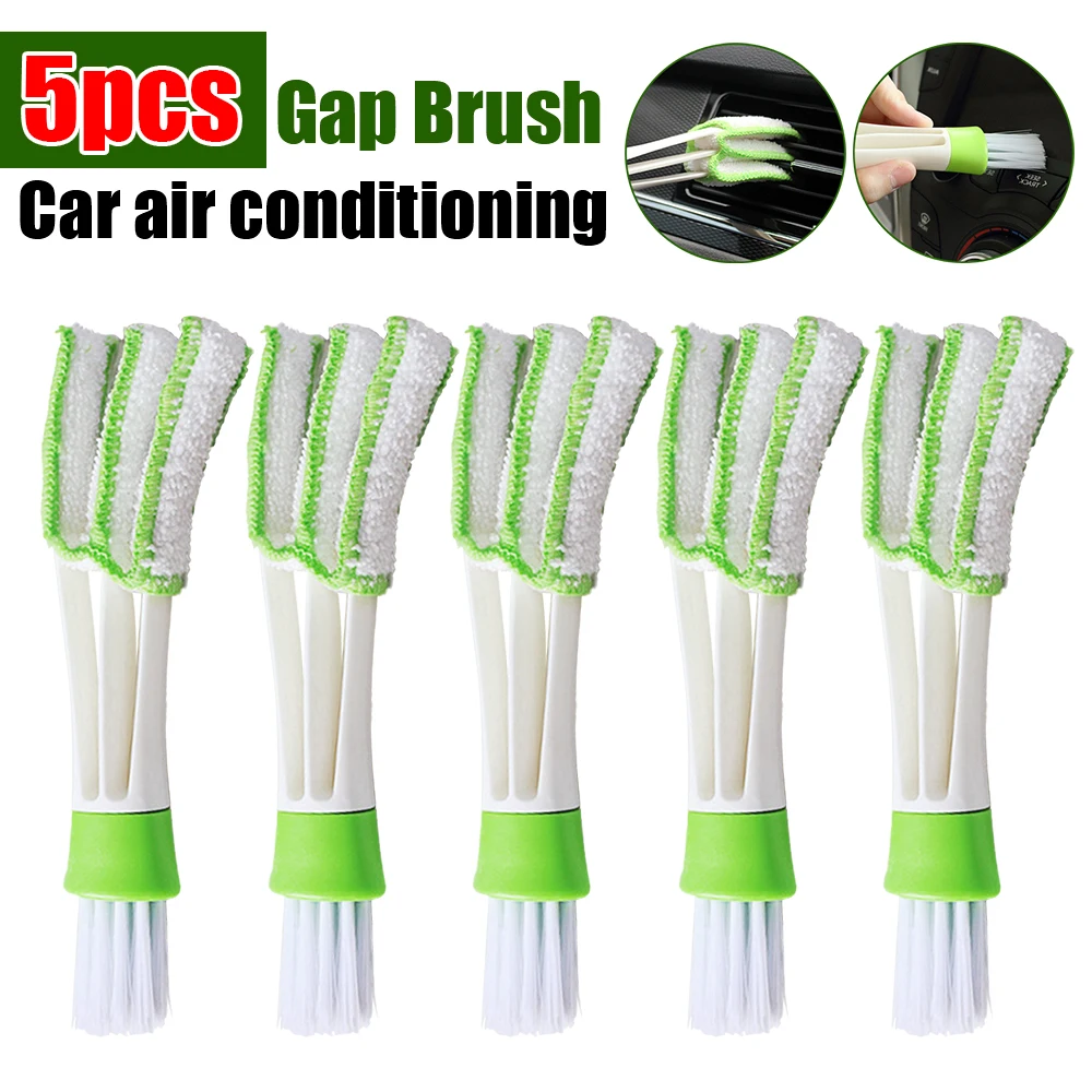 1/5pcs Car Cleaning Brush Air Conditioner Vent Cleaner Detailing Dust Removal Blinds Duster Outlet Brush Car-styling Accessories