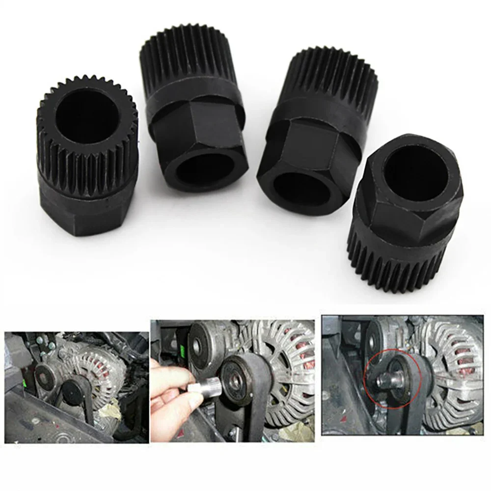 Automotive Alternator Unidirectional Pulley Removal and Disassembly Tool 33-tooth Alternator Pulley Socket Drill Repair Tool