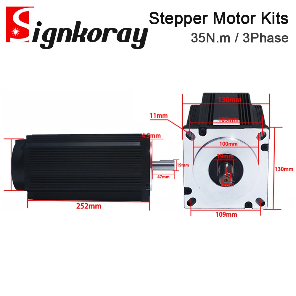 SignkoRay 35N.m 3Phase Stepper Motor Driver Kits 220V 3ND2283+130BYG350C Shaft Diameter 19mm 24mm