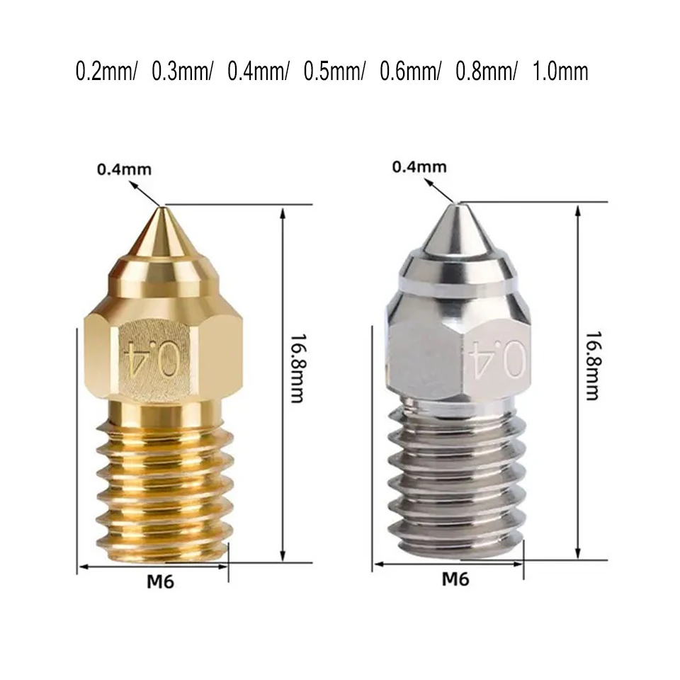 High Speed Nozzle For ENDER 7 Spider Ender 3 V3 SE ender 5 S1 0.2  0.4 0.6 0.8 1.0mm 3D Printer Parts Nozzles 3/5/10pcs