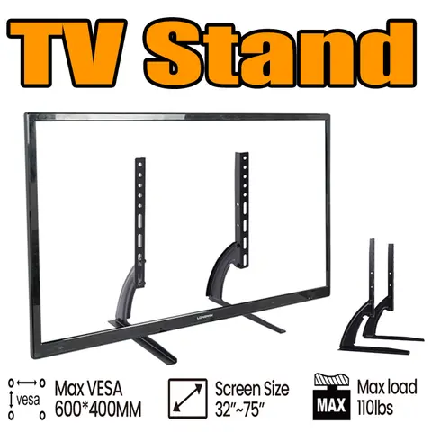 BEISHI 스탠드 32-75 인치 LCD/LED/플라즈마 TV 범용 테이블 탑 TV 스탠드 받침대 피트 TV 평면 및 곡선 스크린 모니터 브래킷