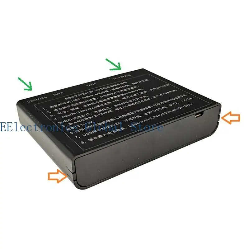 462B 6x 18650 Batteries UPS DIY Box for Cellphone WiFi Router LED Light Security Camera USB for DC 12V Out