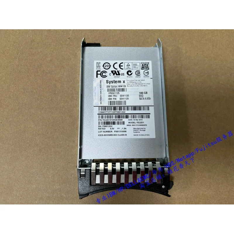 

For IBM SSD 100G SATA 2.5 00W1126 00W1129 00W1125 Used