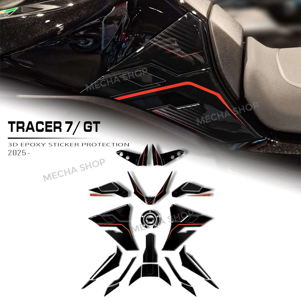 

For Tracer 7 2025-2026 3D Resin Sticker Protection Kit Motorcycle Accessories Tank Pad Decal