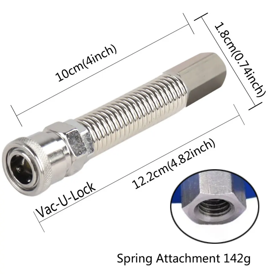 Imagem -04 - Motor Linear Alternativo 3xlr Acessórios m6 m8 M10 Adaptador de Conector Rápido Ventosa Faça Você Mesmo Primavera Vac-u-lock Adaptador Peças de