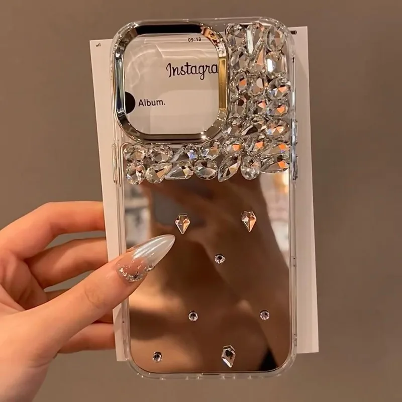 ミラーグリッターケース Xiaomi 17 Pro Max 15T Pro Poco C75 C71 C65 C61 C55 C51 C50 C40 C31用 3Dダイヤモンド輝くソフトカバー