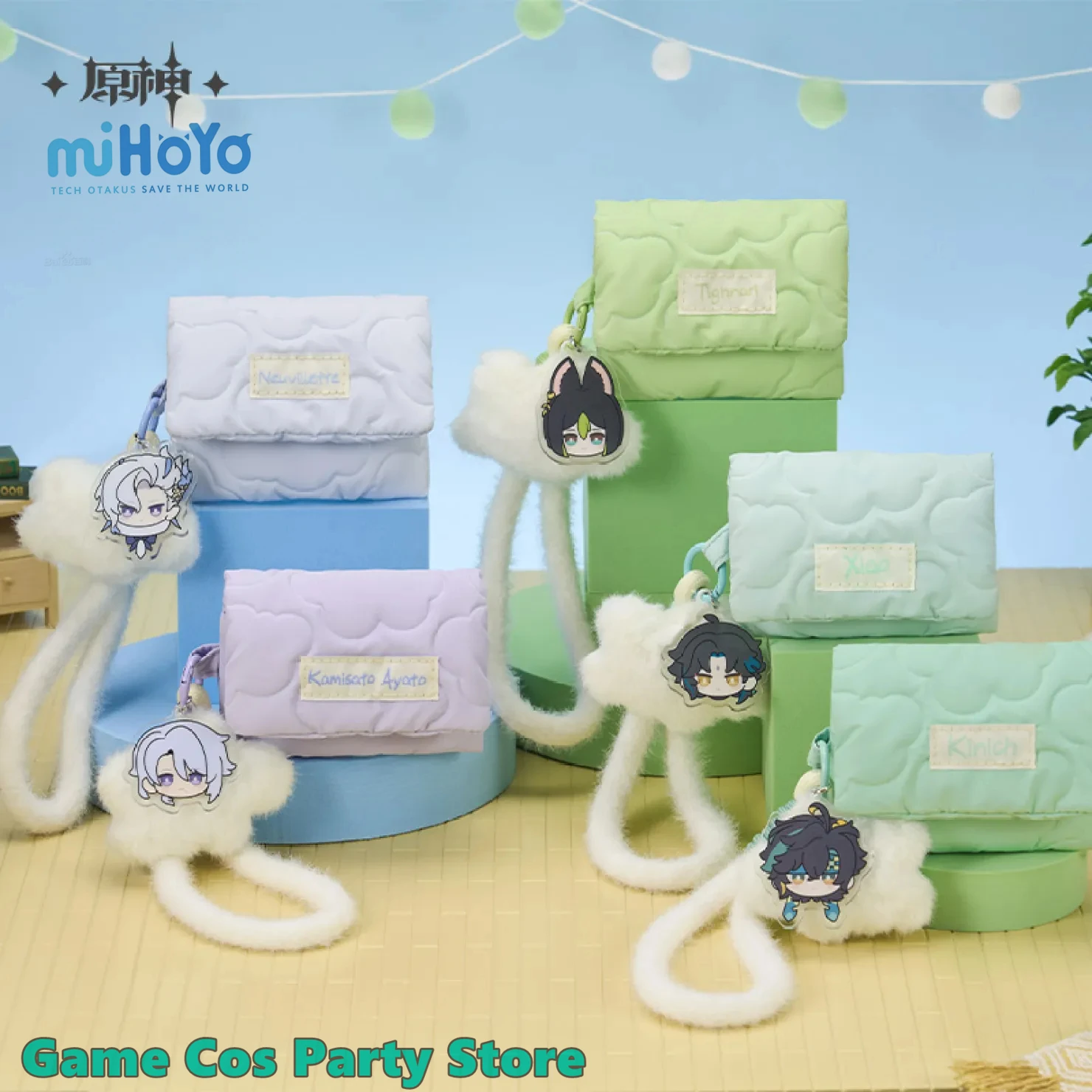 

[Подлинная] Genshin Impact Tignari Clouds сумка для хранения аниме косплей портмоне Neuvillette Xiao кулон Kinich Ayato рождественские подарки