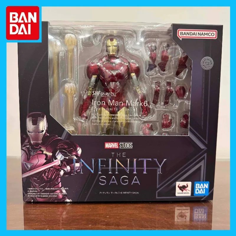 

Bandai S.H.Figuarts Original Genuine Iron Man Mark6 The Avengers Action Figure Toys for Boys Gift Collectible Model Ornaments