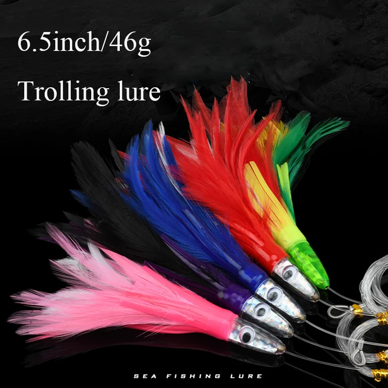 GT Squid Skirts – Señuelo vinilo UV 16cm con falda pluma para atún - imagen 3