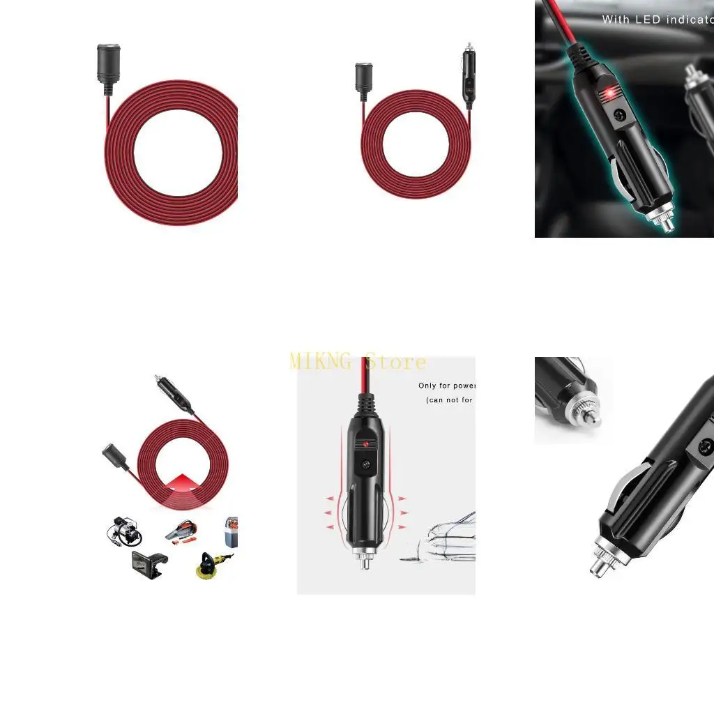Cigarette Extension Cord Car Cable for Air Compressor Tire best sale