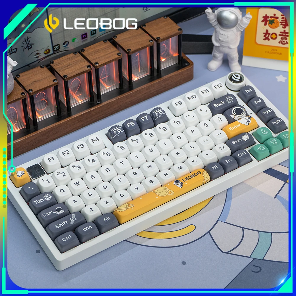 

Leobog Hi75 75% Aluminum Keyboard 81 Keys Astronauts Customized Mechanical Keyboard Gasket Gamer Accessory For Computer Pc Gifts