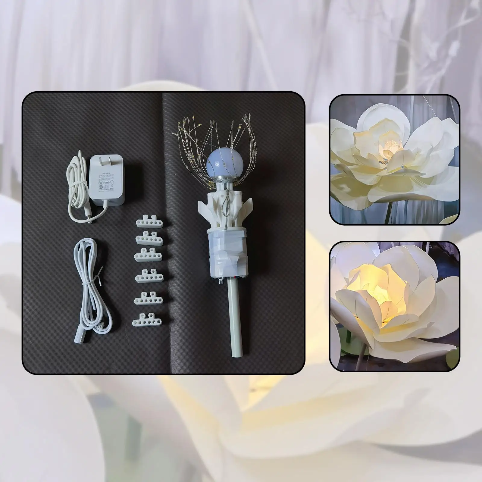 

DIY Electric Flower Opener Crafting Accessories Artificial Flower Opening Mechanism for Party Supplies Props Events Switch Model