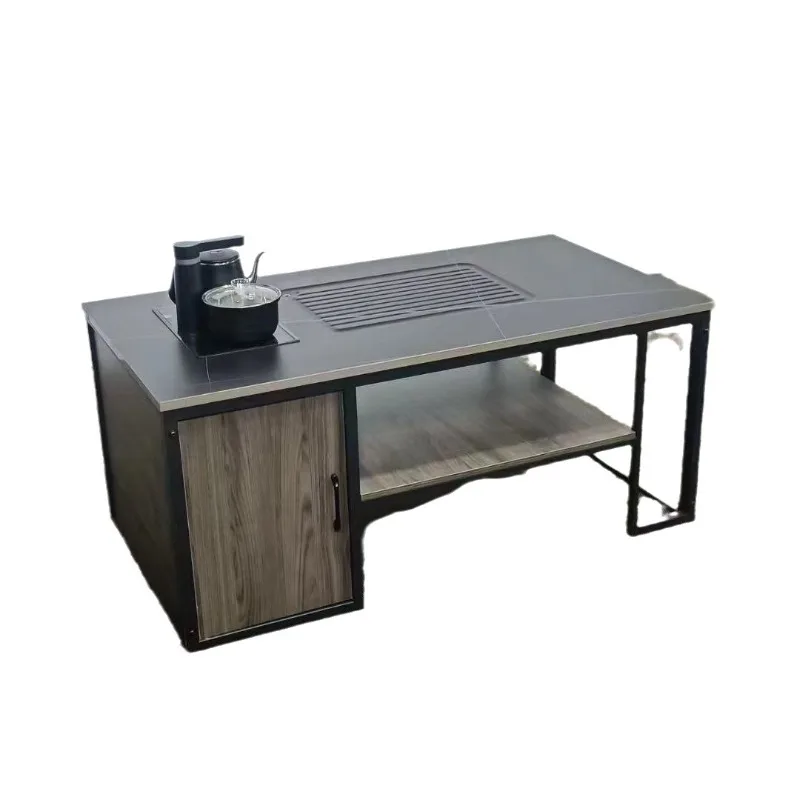

Light luxury rock slab tea table and chair combination simple small apartment