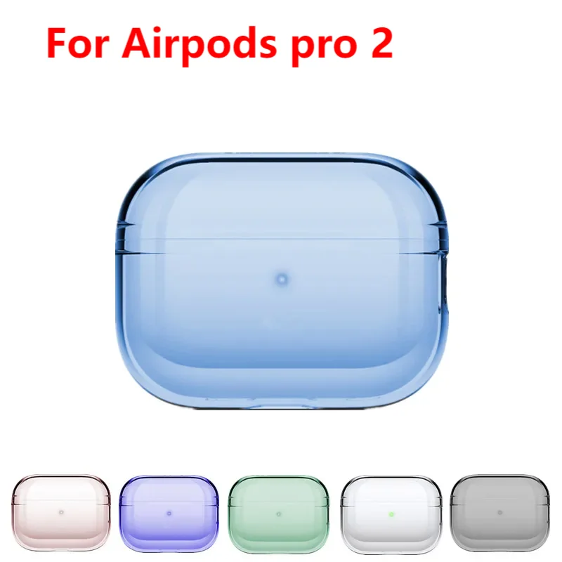 حافظة سيليكون شفافة لسماعات Airpods Pro 2 ، غطاء شفاف لين من البولي يورثين الحراري بحبل ، ملحقات سماعة أذن لـ Apple Airpod Pro 2
