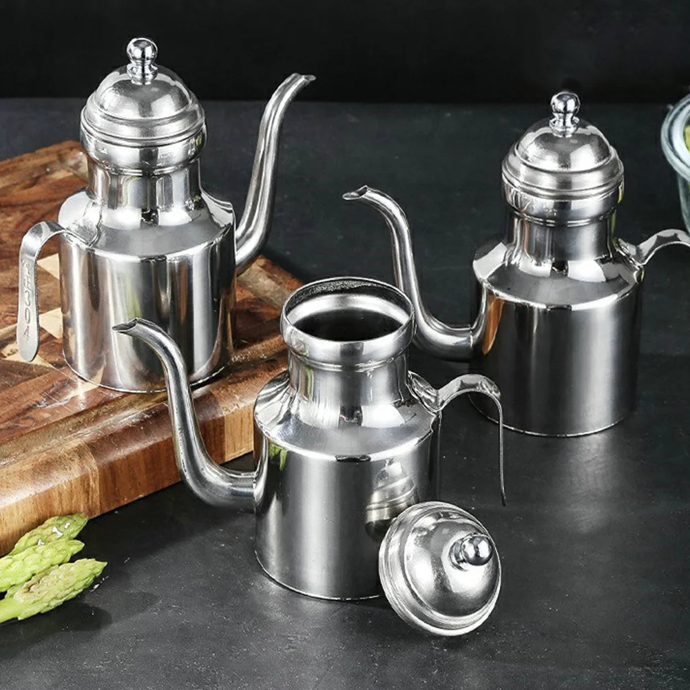 Stainless Steel Oil Pot Grease Separator Jar Catch Can Coffee Bacon Container Metal Syrup