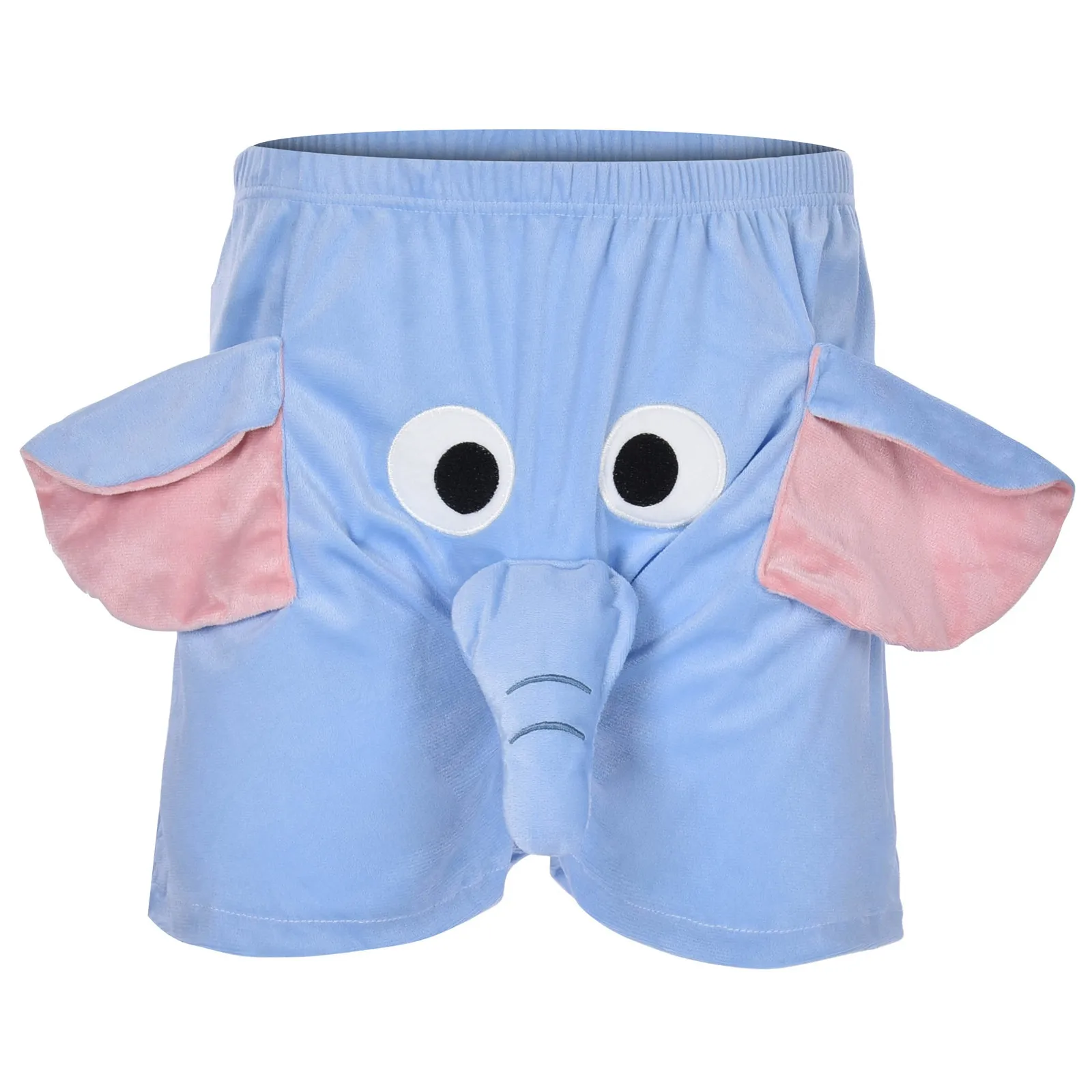 Men Shorts Funny Elephant Boxers Novelty Shorts Humorous Underwear Prank  Animal Themed Shorts Cotton Warm Plush Pajama Pants