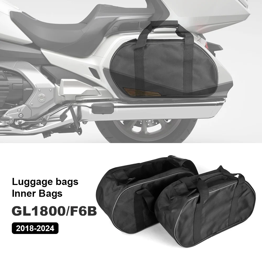 For Honda Goldwing Gold Wing GL1800 2018-2024 Motorcycle Black Expandable Luggage Bags New Touring Pannier Inner Bag