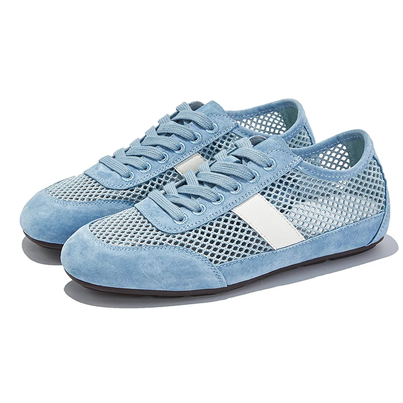 

AIYUQI 2025 Women's Flat Sneakers Anti-slip Lace-up Breathable Women Sandals Plus Size Mesh Fabric German Training Shoes female