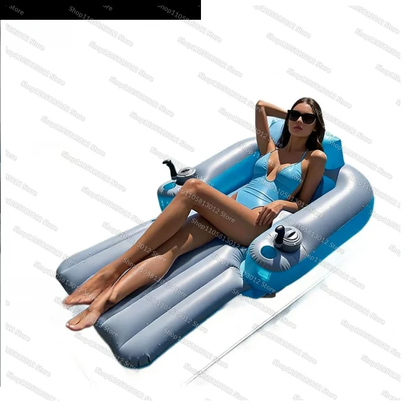 Water Inflatable Double Electric Lounger Adult Pool Jet Skis Boat Floating Row  Without thrusters Without thrusters
