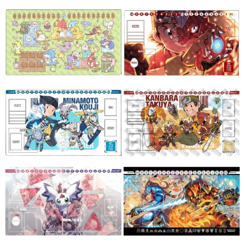 Bantalan kartu Kanbara Takuya Culumon Kaiser Greymon Angewomon Digimon Adventure Diy Battle Mat Anime permainan aksi tokoh hadiah