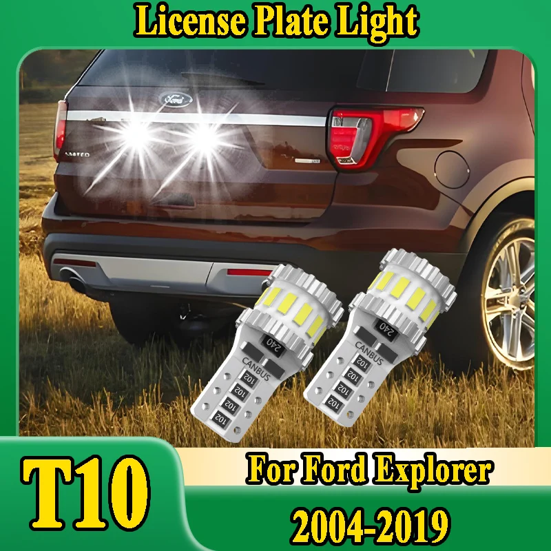 

Автомобильная светодиодная лампа 12В W5W T10 Canbus для подсветки номерного знака Ford Explorer 2004-2019 (2015, 2016, 2017, 2018) — оригинальный дизайн 1:1
