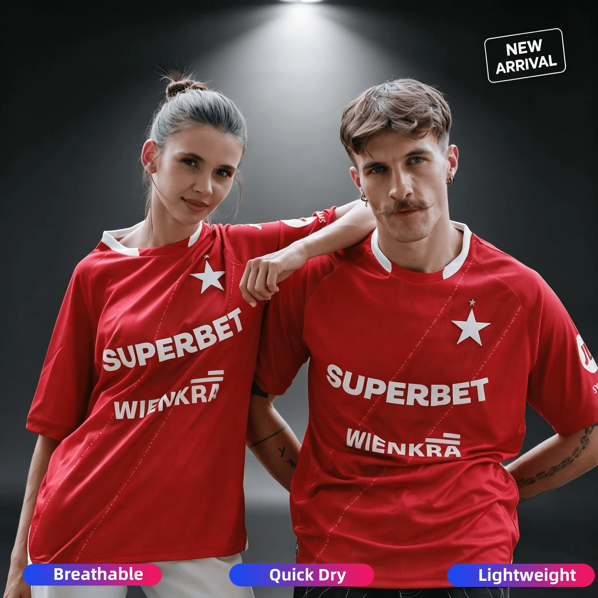 2026 Neues Wisła Kraków 3D-gedrucktes Fußballtrikot für Herren, Sommer-Sport-Outdoor-T-Shirt, atmungsaktiv, schnelltrocknend, Streetwear-Kleidung – Detail 3